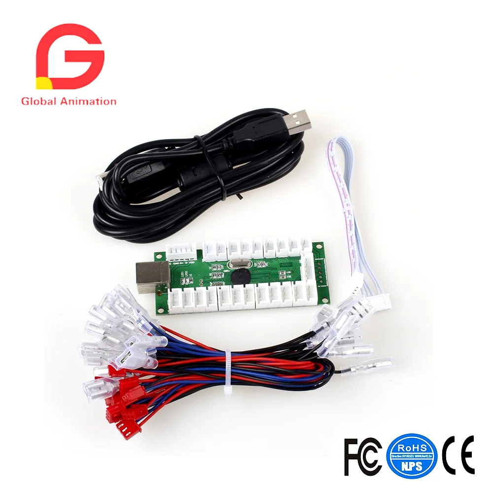 

Arcade Contest DIY Kits USB Controller + 8 Way Joystick + 30mm Full Color LED Illuminated Push Button For Arcade PC Mame Games