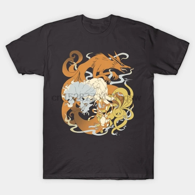 Мужская футболка Kitsune foxes аниме с принтом Футболки|Мужские футболки| |