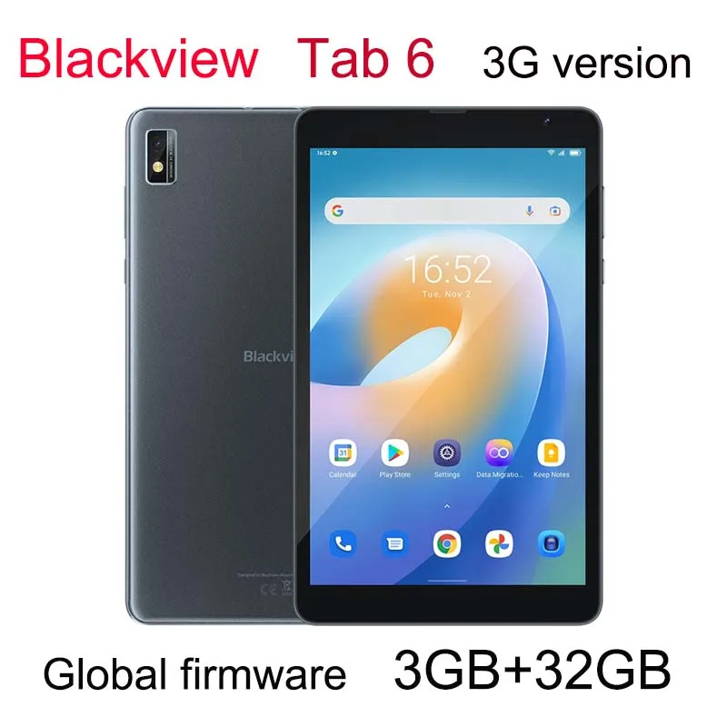 

Blackview Tab 6 Tablet DK034 8 inch 3GB+32GB Android 11 Unisoc UMS312 Quad Core Support Dual SIM 3G Network 5580mAh Battery