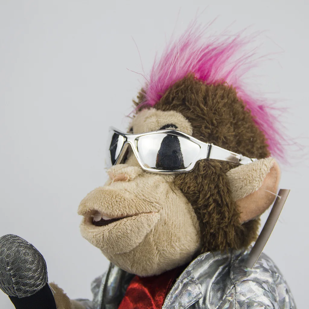 Электрическая игрушка плюшевая креативная кукла возьмите микрофон пойте