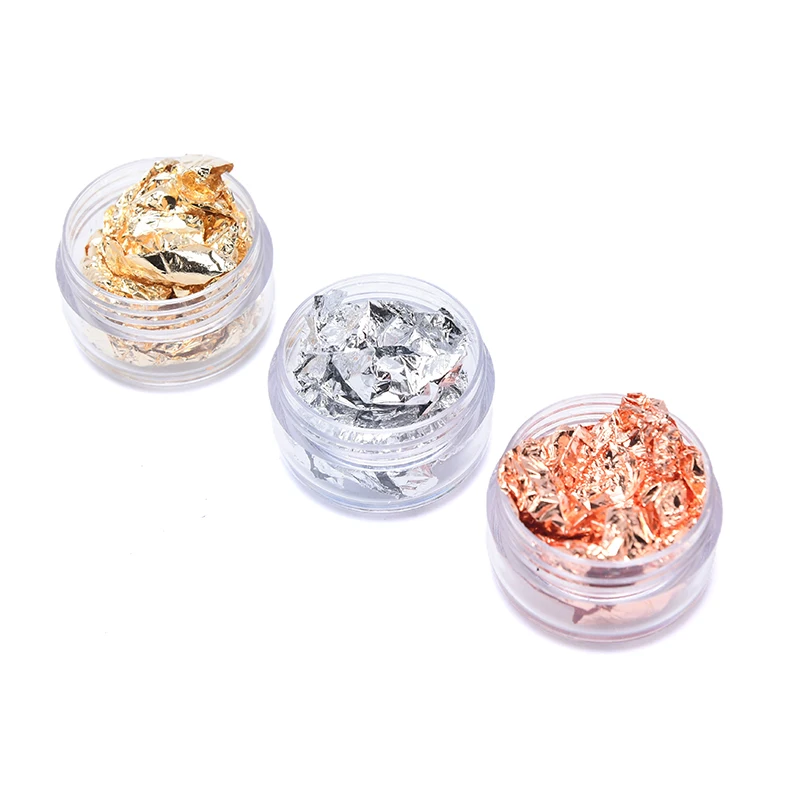 

Silver Copper Gold Foil Fragments Imitation Gold Flakes Craft Gold Foil Flakes Copper Flakes For Gliding Arts Crafts Decoration