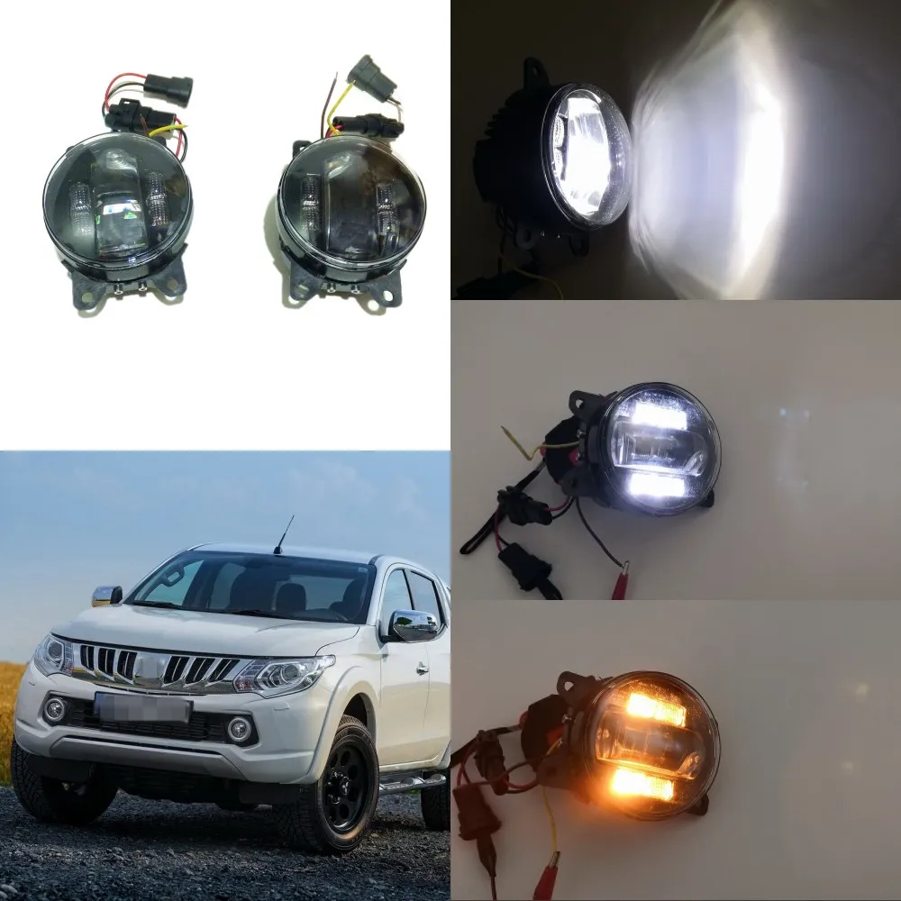 Июля King 6000 К 3000LM светодиодные противотуманные фары чехол для Mitsubishi L200 Triton 2008 19 20