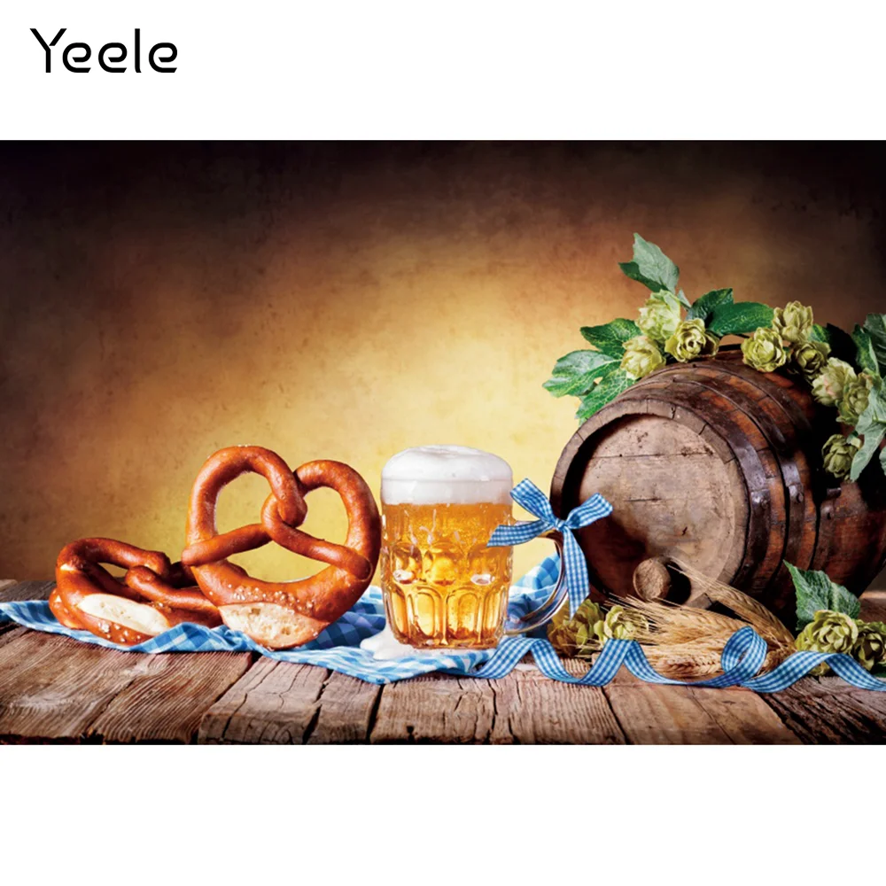 

Фон Yeele для Октоберфеста, пшеничные уши, хлеб, пиво, деревянная доска, фон для фотосъемки, фотостудия, Фотофон