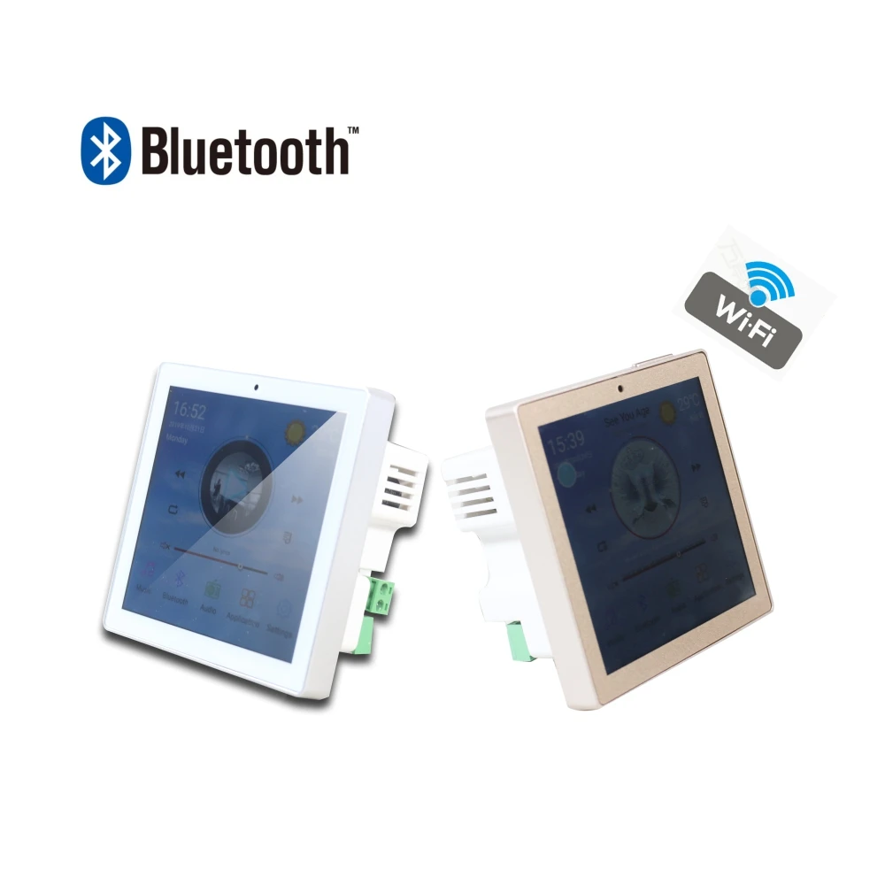 Android home audio system touch screen 2*25W mini wireless digital amplifier with bluetooth WIFI SD card 2 ceiling speakers | Электроника