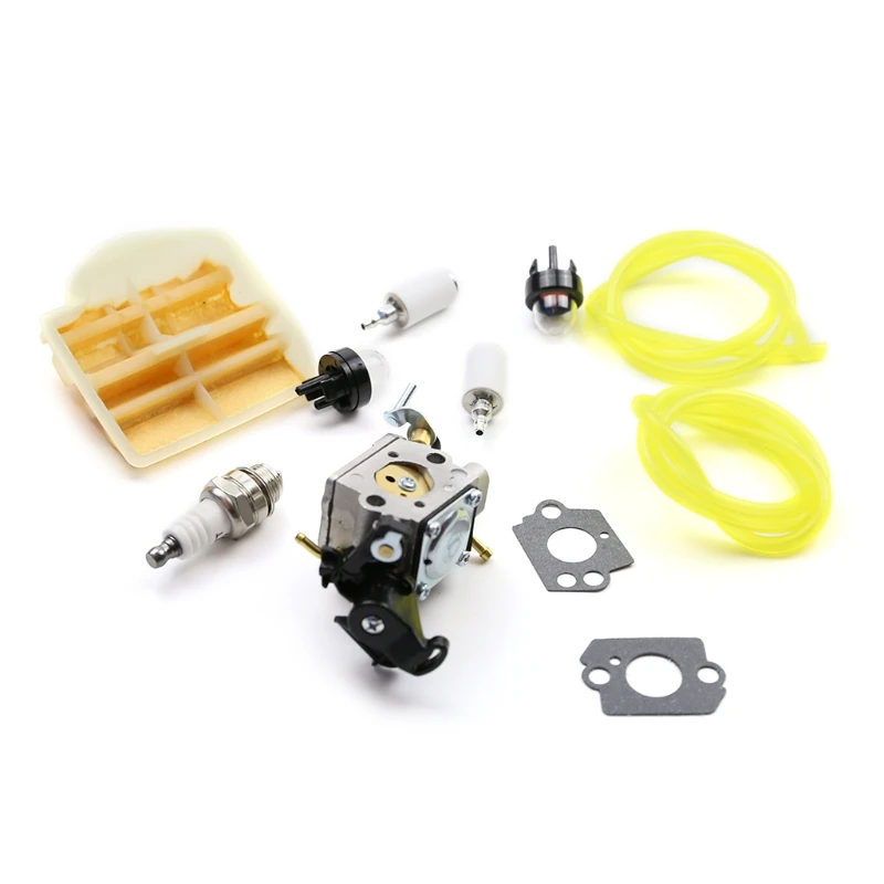 

Carburetor Primer Bulb Fuel Line Filter Kit for 445 450 445E Chainsaw fo Zama C1M-EL37B 506450401 Carb