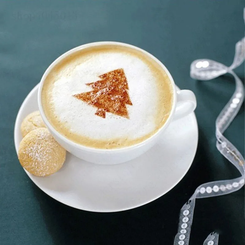 Пластиковые трафареты для бариста 16 шт./компл. украшения кофе капучино кафе пены