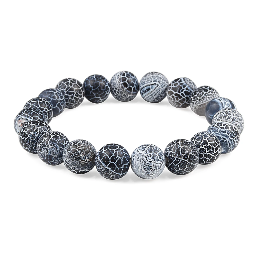 Браслет с четками Будды из натурального камня эластичный браслет выветриваемыми