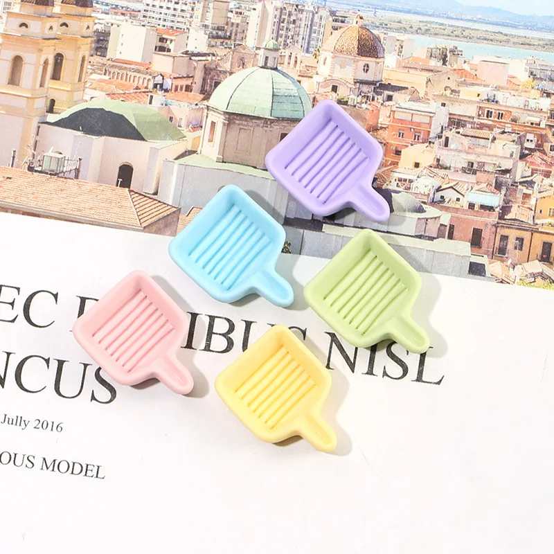 

10Pcs Cartoon Simulation Miniature Frying Pan Flatback Resin Cabochon Kitchen Dollhouse Play DIY Scrapbooking Decor Accessories