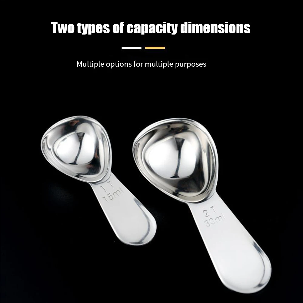 2 предмета Нержавеющая сталь Кофе мерные ложки с точное измерение короткая ручка