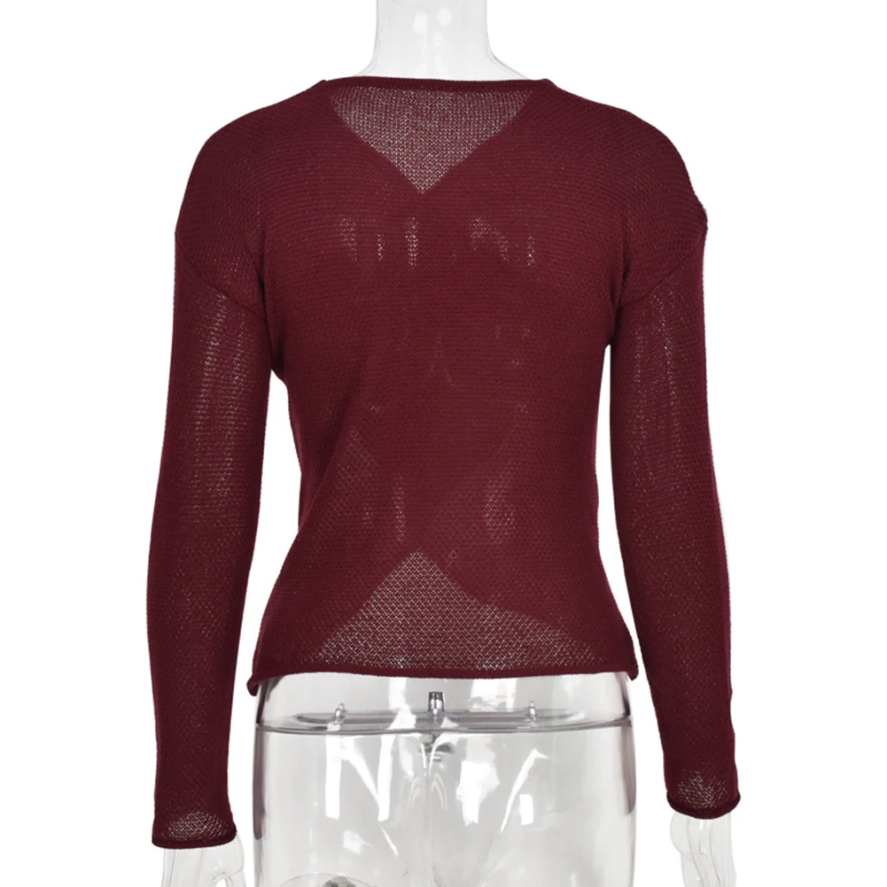 

2021 Autumn Winter New Stylish Knitted Long Sleeve Jacket Pullovers V-neck Sweater Women Sweaters Female Solid Pullover