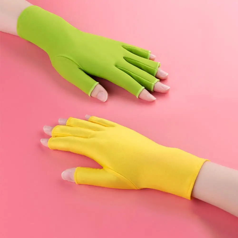 

UV Protection Gloves Nail Art UV Gel Protection Polish Anti-Ultraviolet Radiation Tips Gloves Protection Open-Toed Nail Dry G0W9