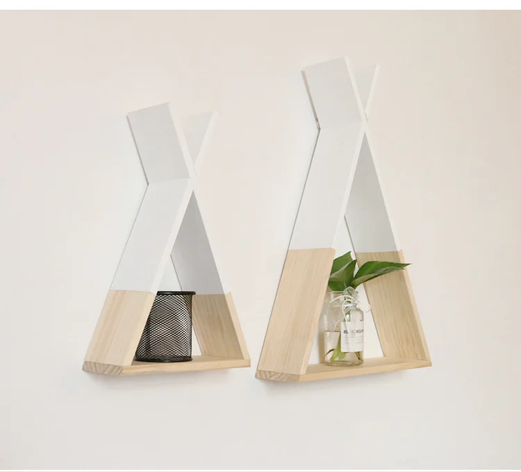 

Nordic Nursery Wooden X Hanging Storage Rack For Kids Room Decor Need Assemble by yourself Kids Room Decor Wood Shelf Wall Rack