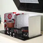 Алюминиевая Складная перегородка для газовой плиты, защитный экран от разбрызгивания масла при жарке, кухонные аксессуары