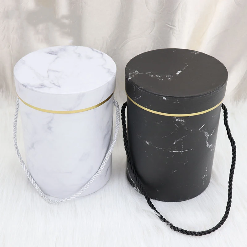 Мини круглые мраморные модные объятия бочки ведро Подарочная портативная
