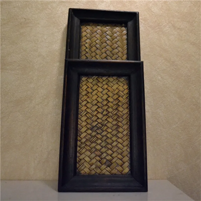 Новогодний бамбуковый поднос в стиле ретро для хранения тайском DIY деревянный