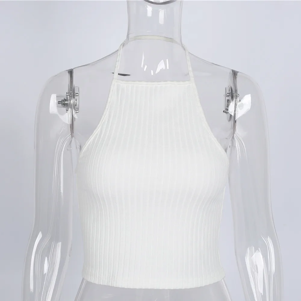 SAGACE модный винтажный сексуальный укороченный топ без рукавов распродажа и хит