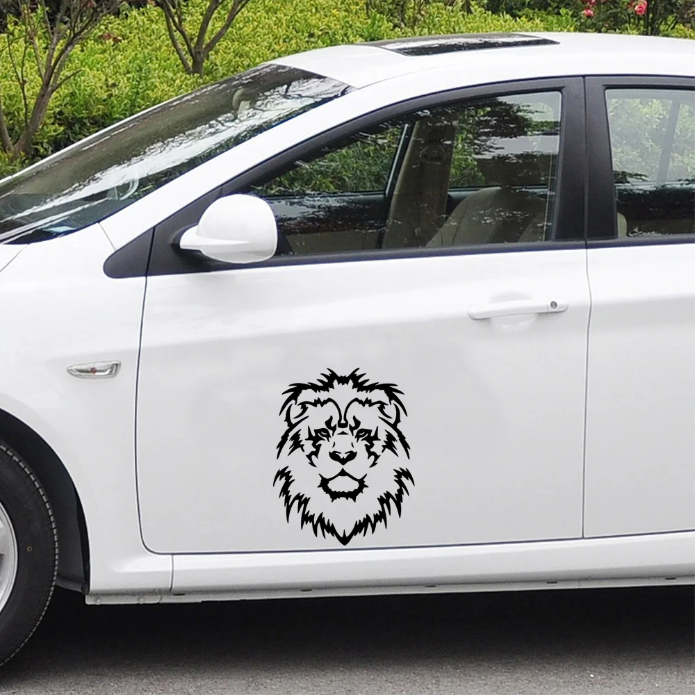

Fun Lion Car Decal Vinyl Decal For Rearview Mirror Car Head Engine Cover Windows Decoration
