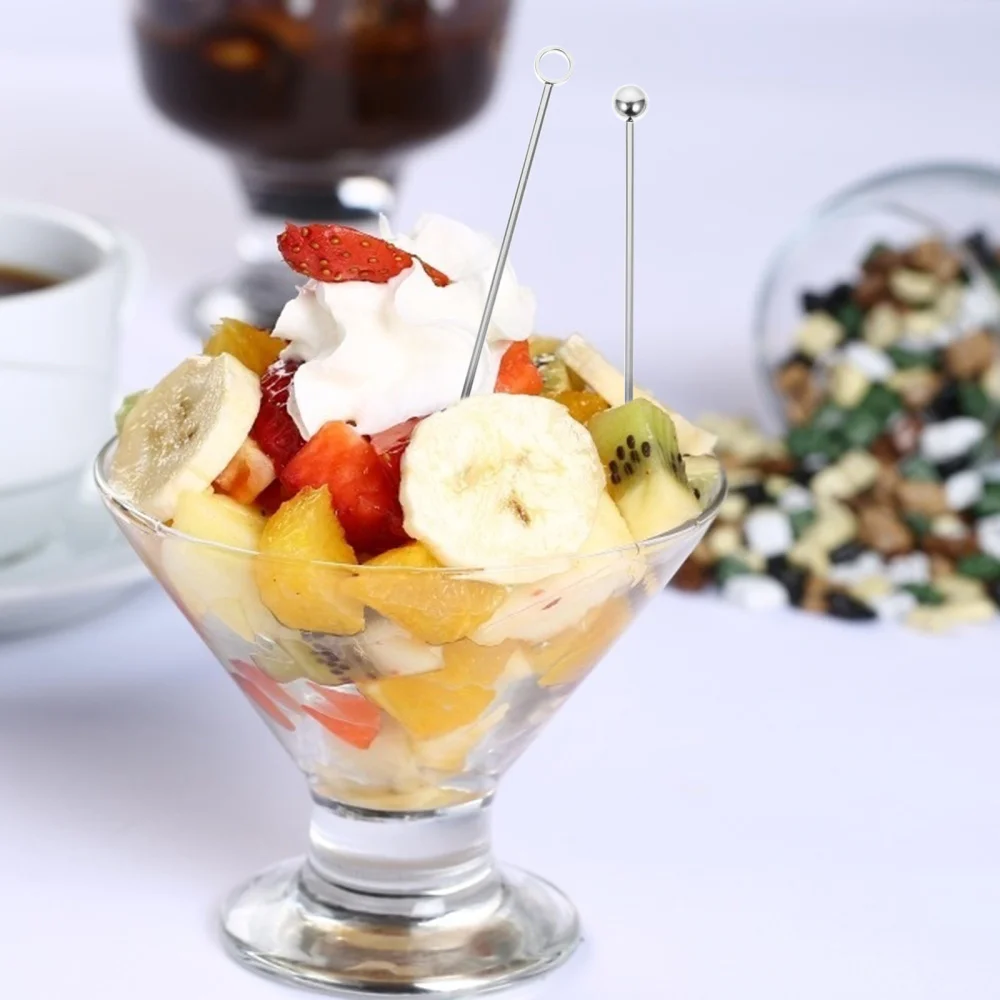 6 шт Нержавеющая сталь фрукты выбирает торт салат десерт палочки для коктейля
