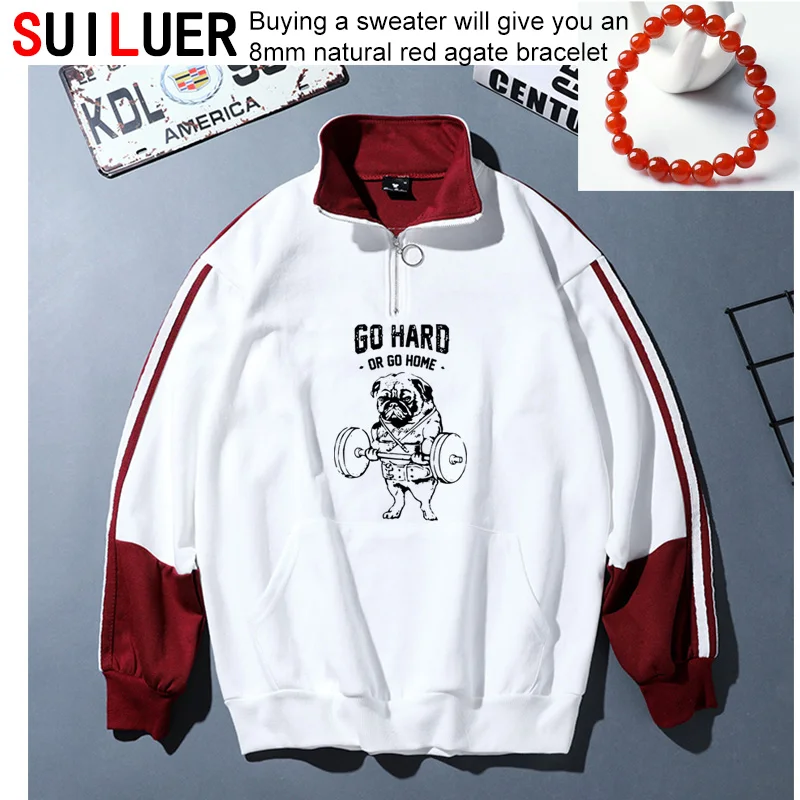 

100% cotton casual pug life Women Men fashion go home or go hard Sports Hoodies Unisex Sweater Boys Girls Running Pullovers S-29