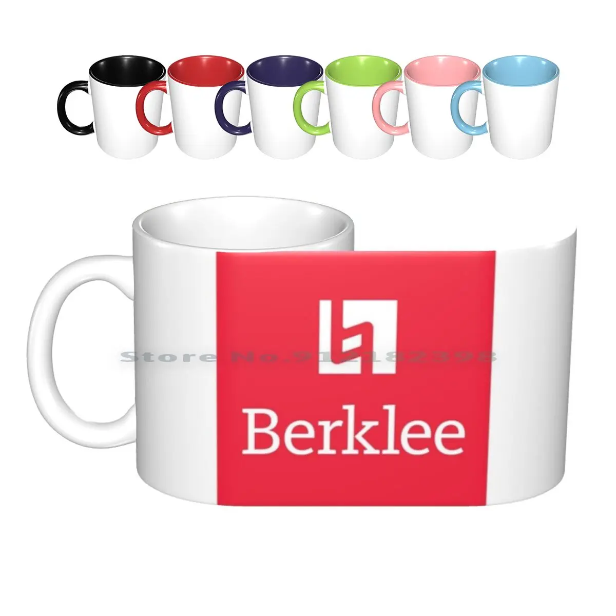 

Керамические кружки Berklee, кофейные чашки, Кружка для молока и чая, музыкальная кружка для колледжа Berklee Boston School, красная, белая гитара, вокал, ...