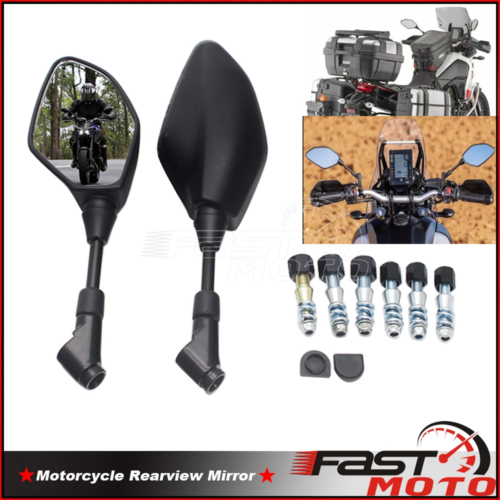 

Universial Motorcycle Mirrors For Honda CB650R CB500 Ducati M620 Guzzi Stelcio BMW F800GS Yamaha FZ-09 XSR900 Rear View Mirror