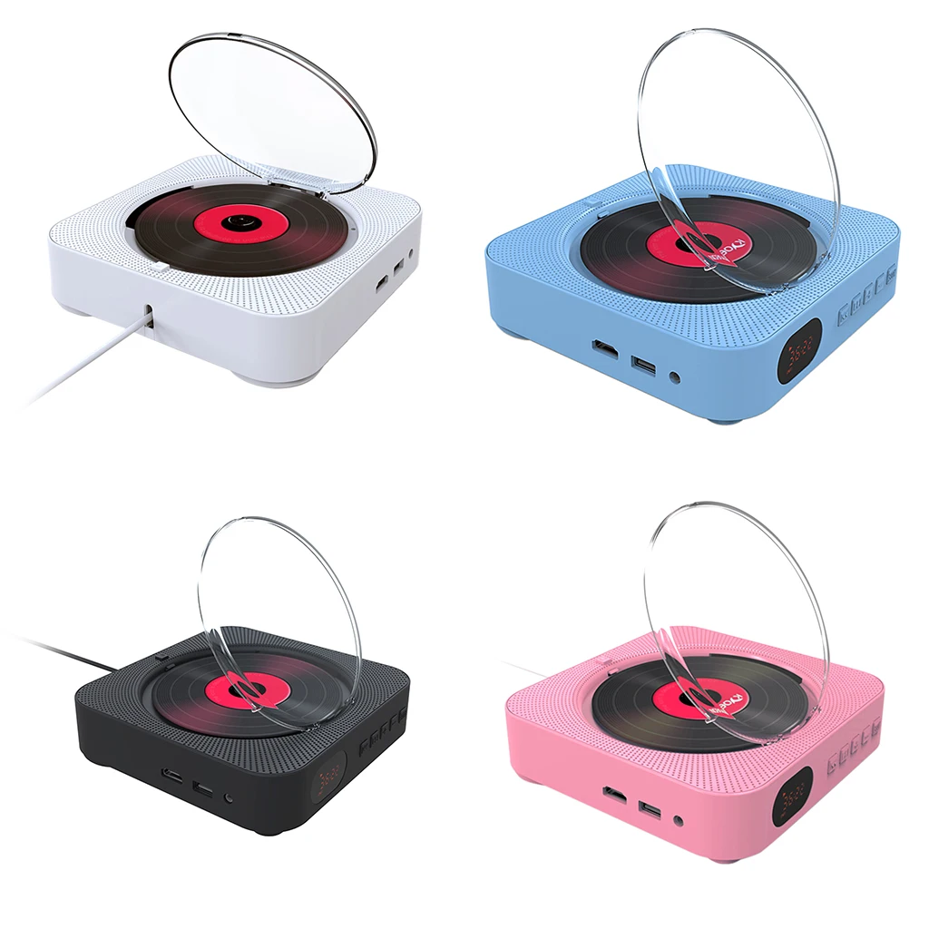 

DVD Player Wall Mount Portable Bluetooth Audio Boombox Bluetooth CD/DVD all-in-one Player wireless remote control FM radio