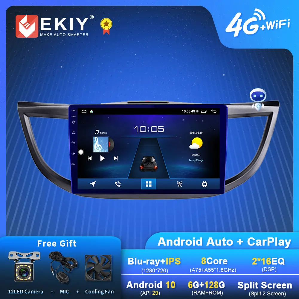 

EKIY S7T Android 10 автомобильное радио для Honda CRV CR-V 2012-2015 GPS Navi 1280*720 IPS DSP Carplay мультимедийный плеер стерео головное устройство