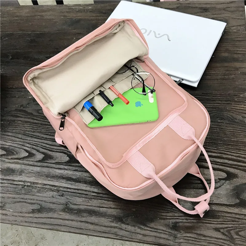 Ainvoev 2019 ulzzang модный рюкзак женский новый однотонный водонепроницаемый корейский
