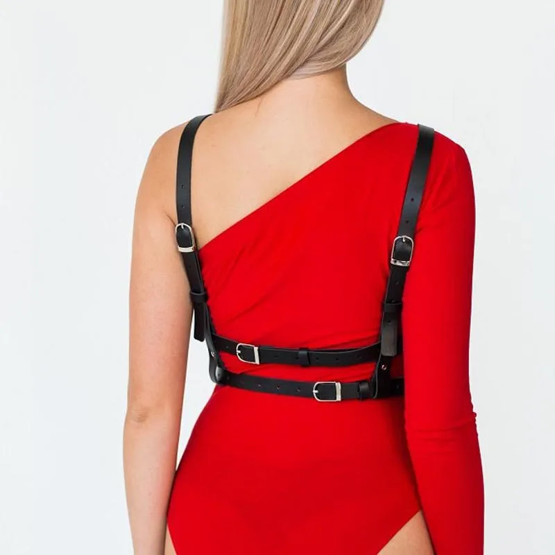 Кожаные ремни для тела подвязки сексуальный бюстгальтер нижнее белье БДСМ флирт