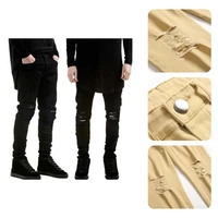 men jeans trendy distresses hip hop style all match men pants for work trousers spring trousers