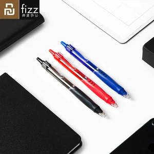 Youpin Fizz быстросохнущая гелевая ручка 3 шт.упак. черные чернила 0,5 мм авторучка для письма плавно нажмите пулевое перо для студенческого офиса бизнеса