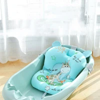 cartoon baby shower bath tub pad non slip bathtub mat newborn safety security bath support cushion soft pillow dropshipping