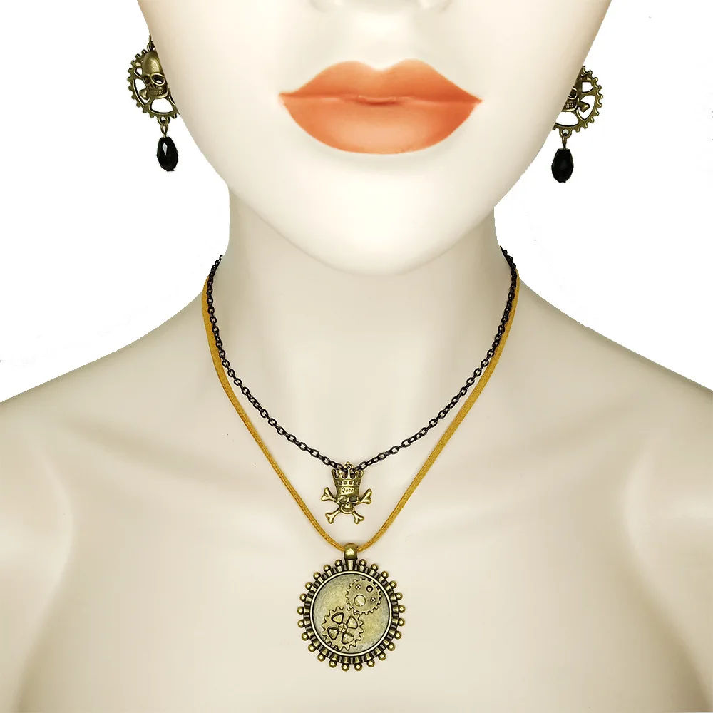Евро-американский Ретро паровой двигатель ожерелье шестерни Хэллоуин маскарад