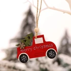 2021 рождественские Креативные украшения, деревянные подвески, украшения для елки и автомобиля, 2022 новогодние домашние украшения