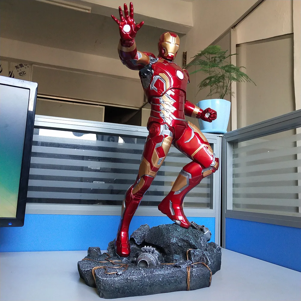 Marvel Мстители Ironman Mark 43 Смола Статуя PVC Фигурки игрушки 50см|Игровые фигурки и
