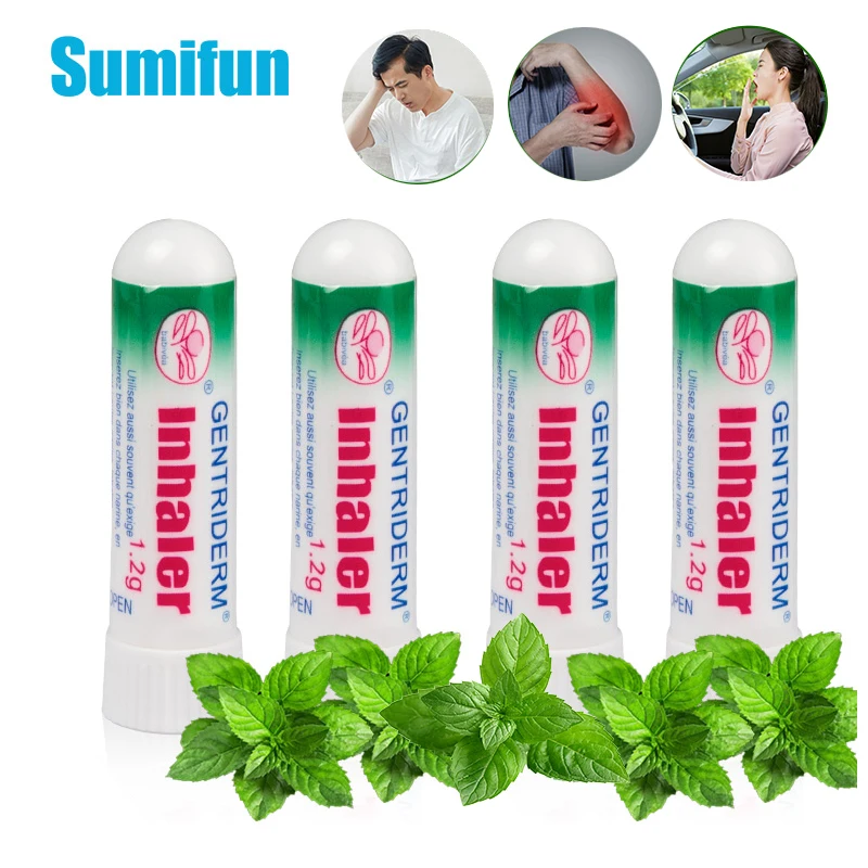 

5pcs Nasal Essential Oils 100% Original Thailand Nasal Inhaler Refresh Cold Cool Herb Ointment Rhinitis Mint Cream Nose Massage