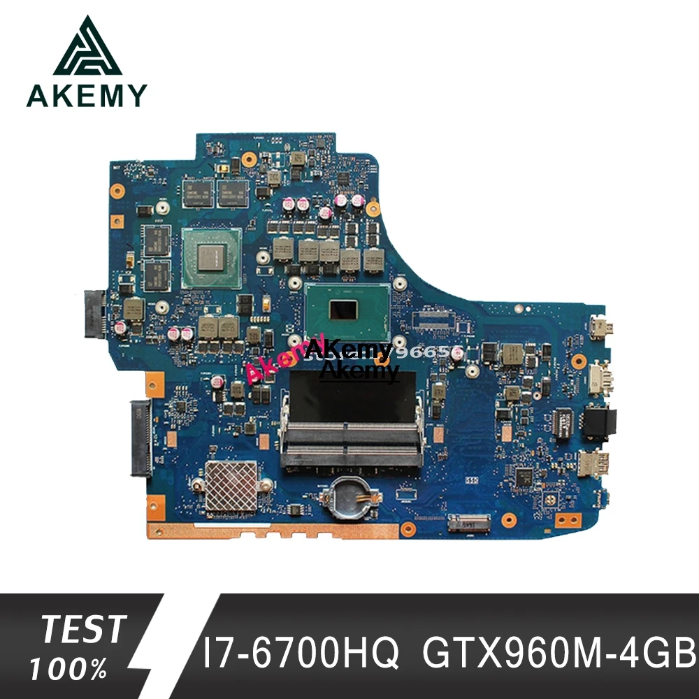 Akemy для ASUS GL752VW GL752VL GL752V GL752 материнская плата для ноутбука процессор I7-6700HQ GTX960M-4GB обмен материнской платы