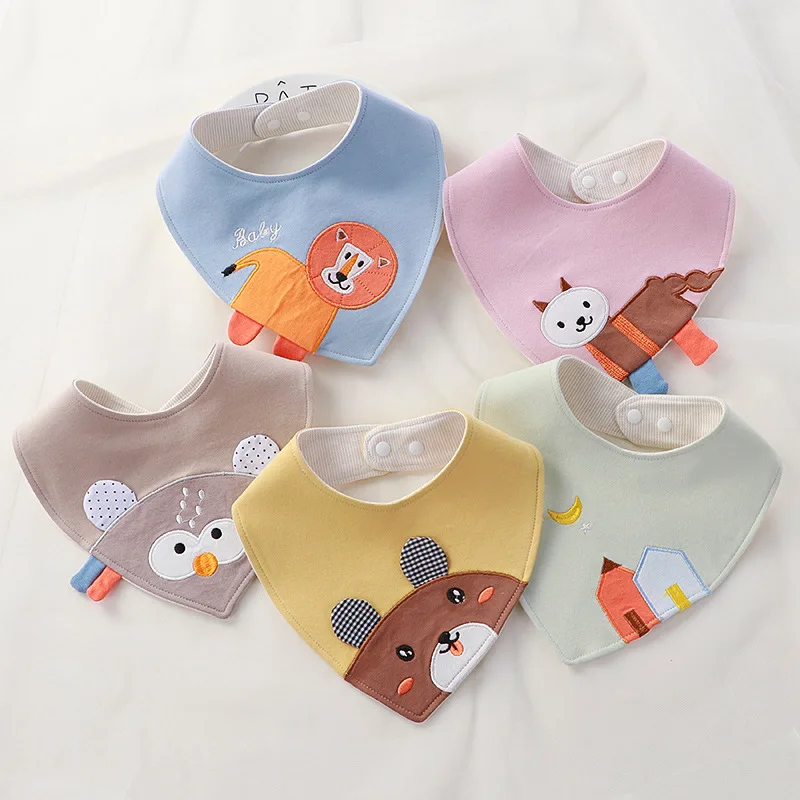 

Baby Bib Baby Cartoon Pattern Triangle Binder Newborn Saliva Towel Pure Cotton Soft Bib Maternal and Child Products
