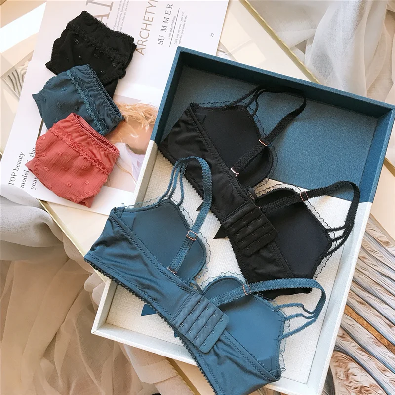 Женский комплект с бюстгальтером пуш ап нижнее белье для девушек сексуальное