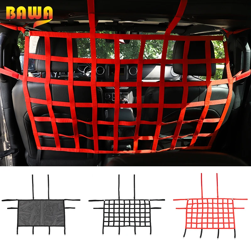 

Защитная сетка BAWA для багажника автомобиля, заднего сиденья для Jeep Wrangler JL TJ JK 2018 2019 2020 2021, аксессуары для гладиатора JT 2018 +