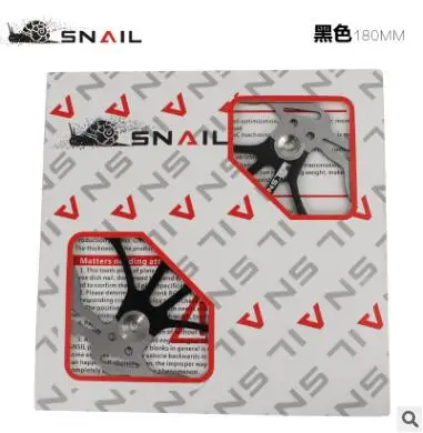 SNAIL BLACK 180MM Велосипед дисковый тормоз ротор плавающий MTB для 160 мм 180 мм 203 мм - Цвет: SNAIL BLACK 180MM