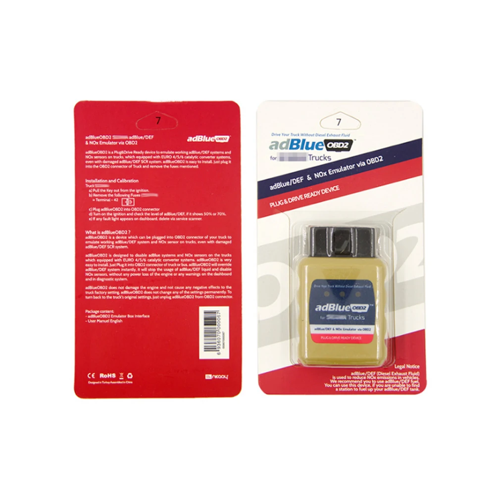Эмулятор AdblueOBD2 AdBlue для FORD/DAF/IVECO/MAN/Volvo/Renault/Benz Trucks устройство подключения и привода