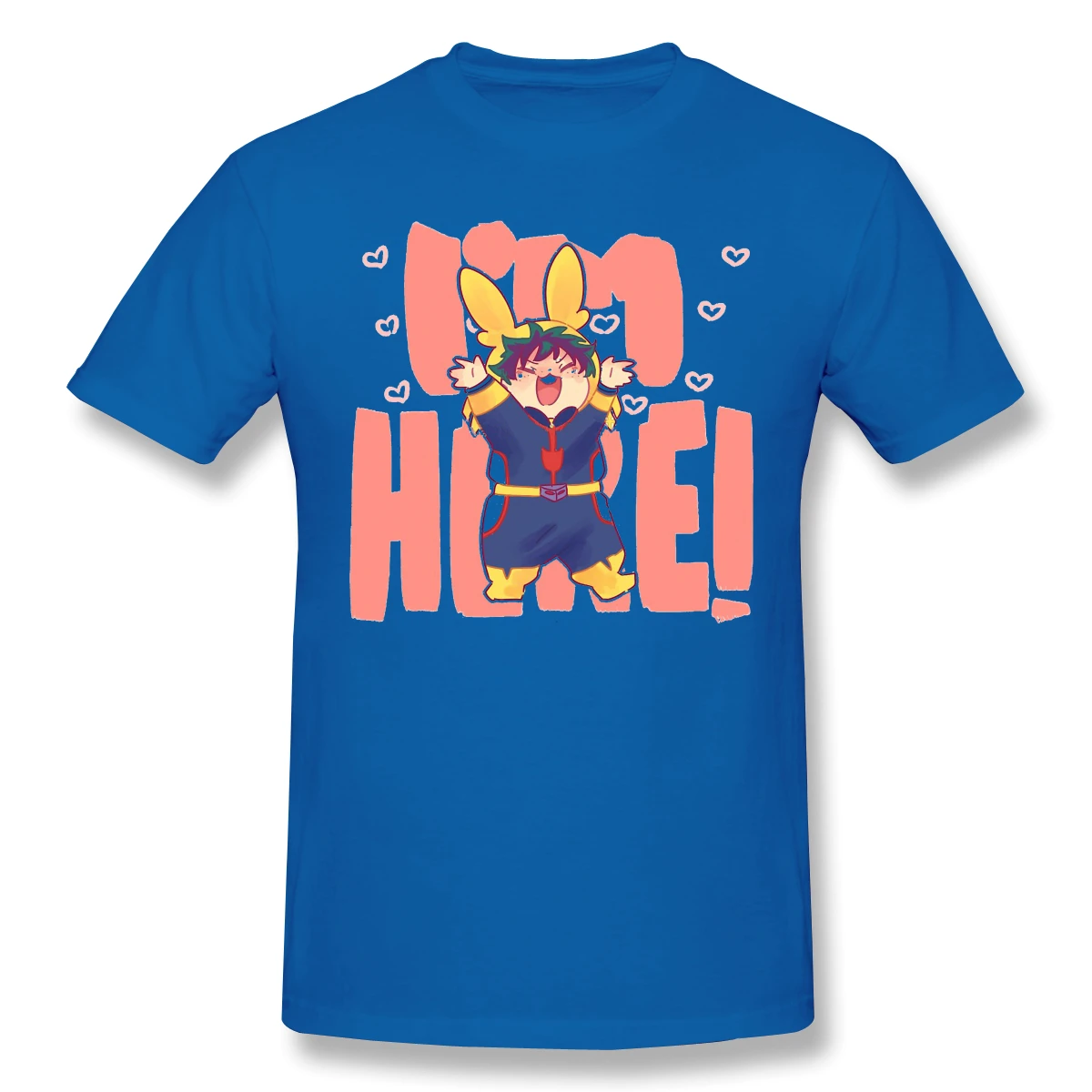 

Men Clothing My Hero Academia T-Shirt I'm Here Classic Fashion Short Sleeve