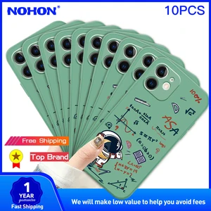 10pcs liquid silicone astronaut demystify universe phone case for iphone 13 pro max 12 11 pro 8 plus xs max se soft back cover free global shipping