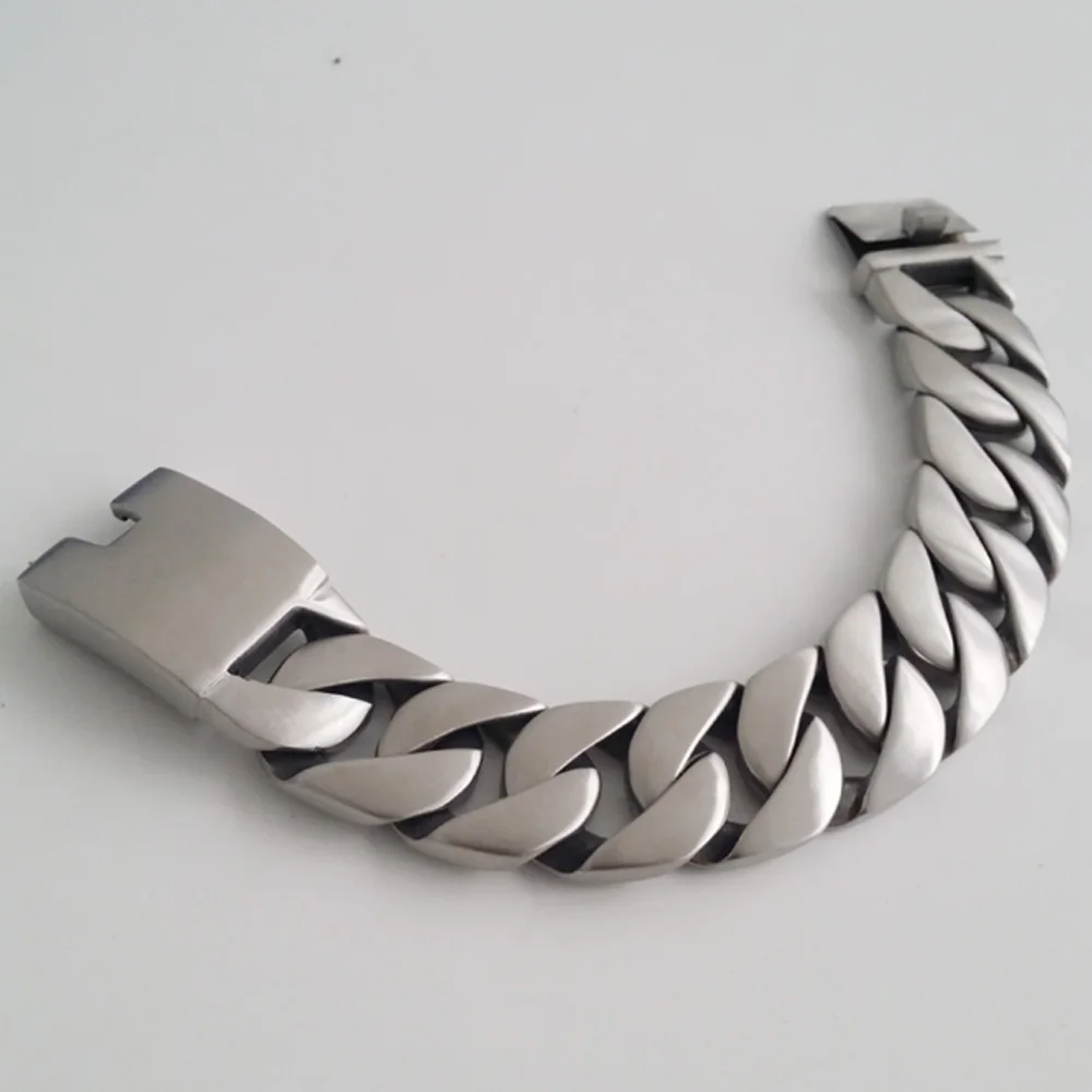 Браслеты Granny Chic для мужчин матовые панцирные цепи из кубинской в стиле хип хоп 316L