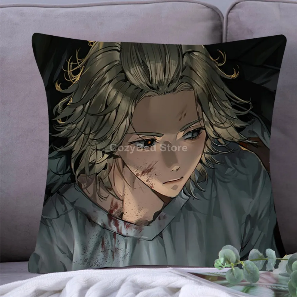 

Tokyo Avengers 3d Cushion Cover Anime Polyester Pillow Case Home Decorative Pillows Cover for Sofa Car Bed Seat Cartoon Kids