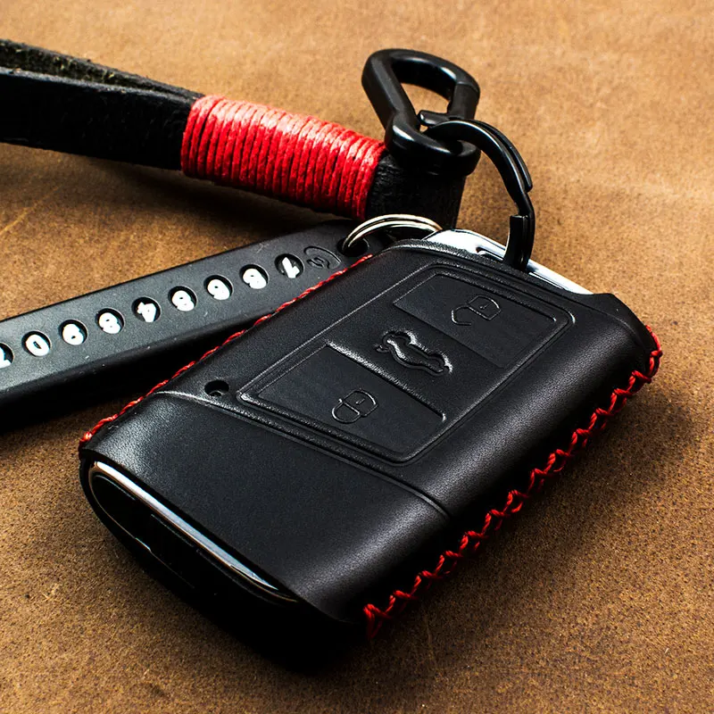 1 шт. ручной работы из натуральной кожи для автомобильных ключей чехол Volkswagen VW 18 19