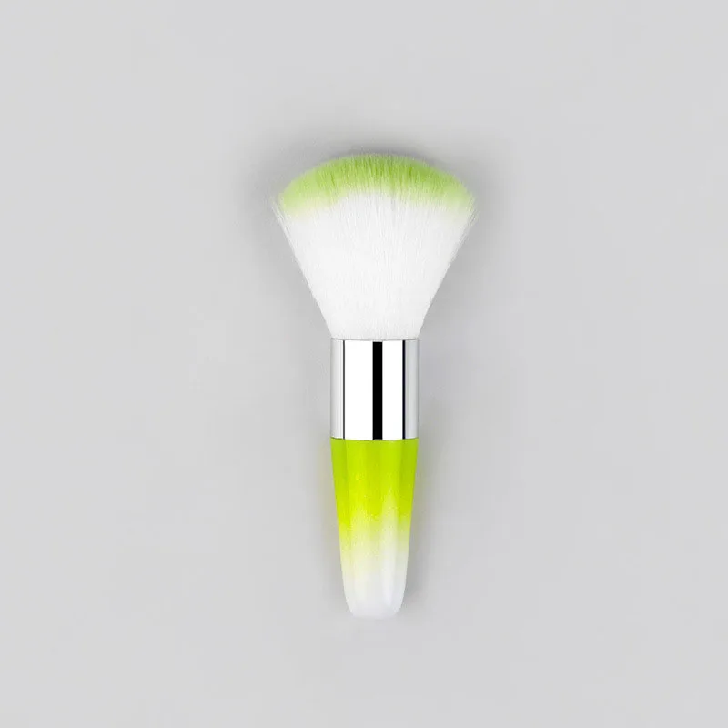 Green Nail Cleaning Nail Tool Dust Brush Nail Art Care Manicure Dust Cleaning Brush Nail Soft Brush Long Handle Brush Dust Sweep - Цвет: Green