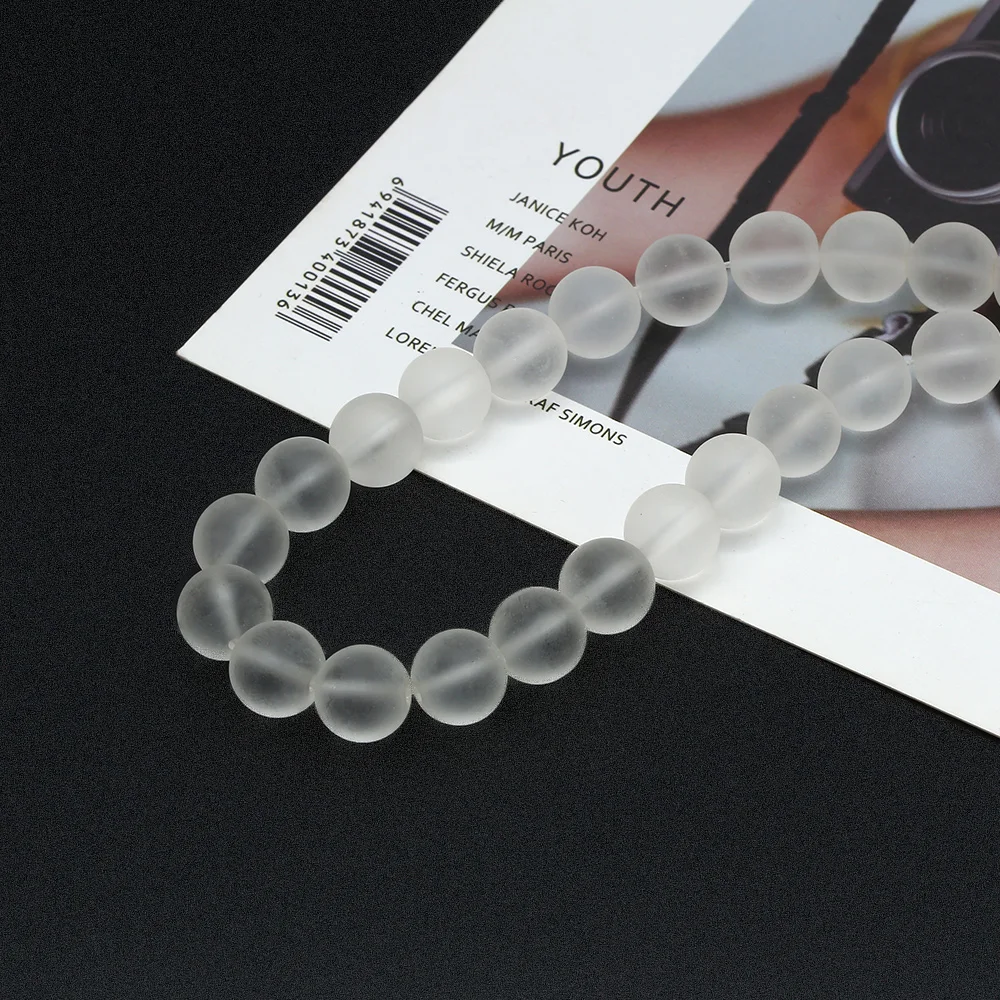 Натуральные матовые белые круглые бусины MEIBEADS 4/8/10/12 мм для ювелирных изделий