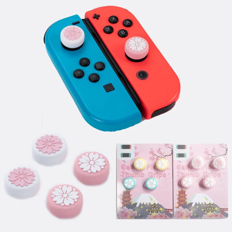 Милая девочка цветок Сакура Thumb Stick Grip cap ДЖОЙСТИК Крышка для kingd Switch Lite NS JoyCon